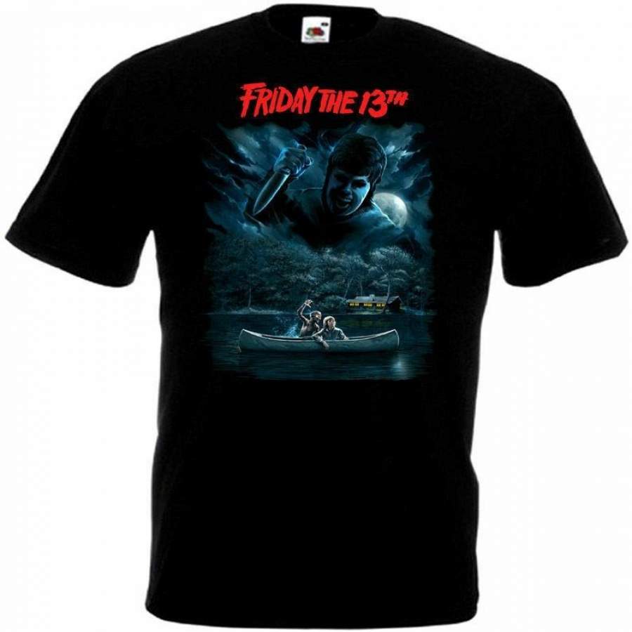 Friday The 13Th V47 T Shirt Black Movie Poster All Sizes S-5Xl