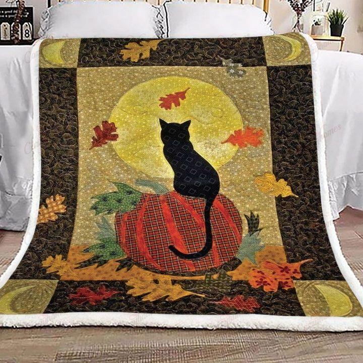 Cat Halloween Fleece Blankets, Halloween Blanket, Halloween Throw Blanket, Halloween Fleece Blanket – Blanket, 30X40, Blanket Sofa Bed