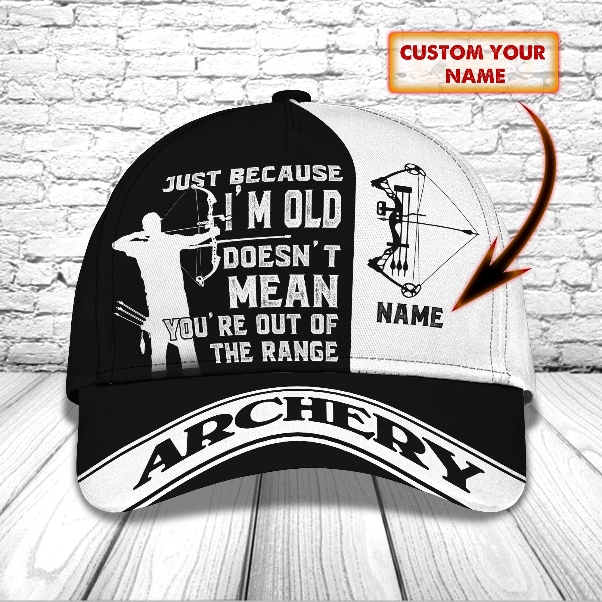 Personalized Archery Cap, 3D Full Printed Archery Hat, Baseball Archery Cap For Men And Women