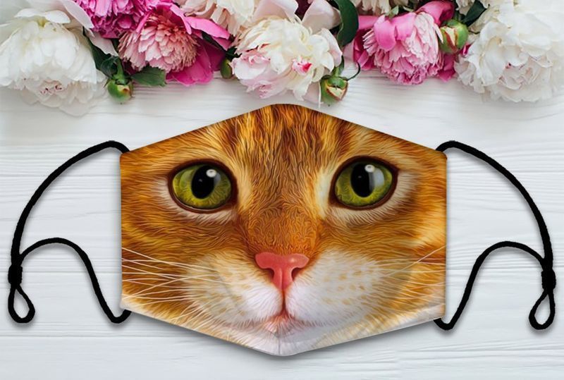 Cute Cat Love Cat Face Covering Kitty Kitten Cat Lovers Cotton Mask 1-10 Pcs For Kid & Adult All Over Print Face Mask Covering For Adults And Kids