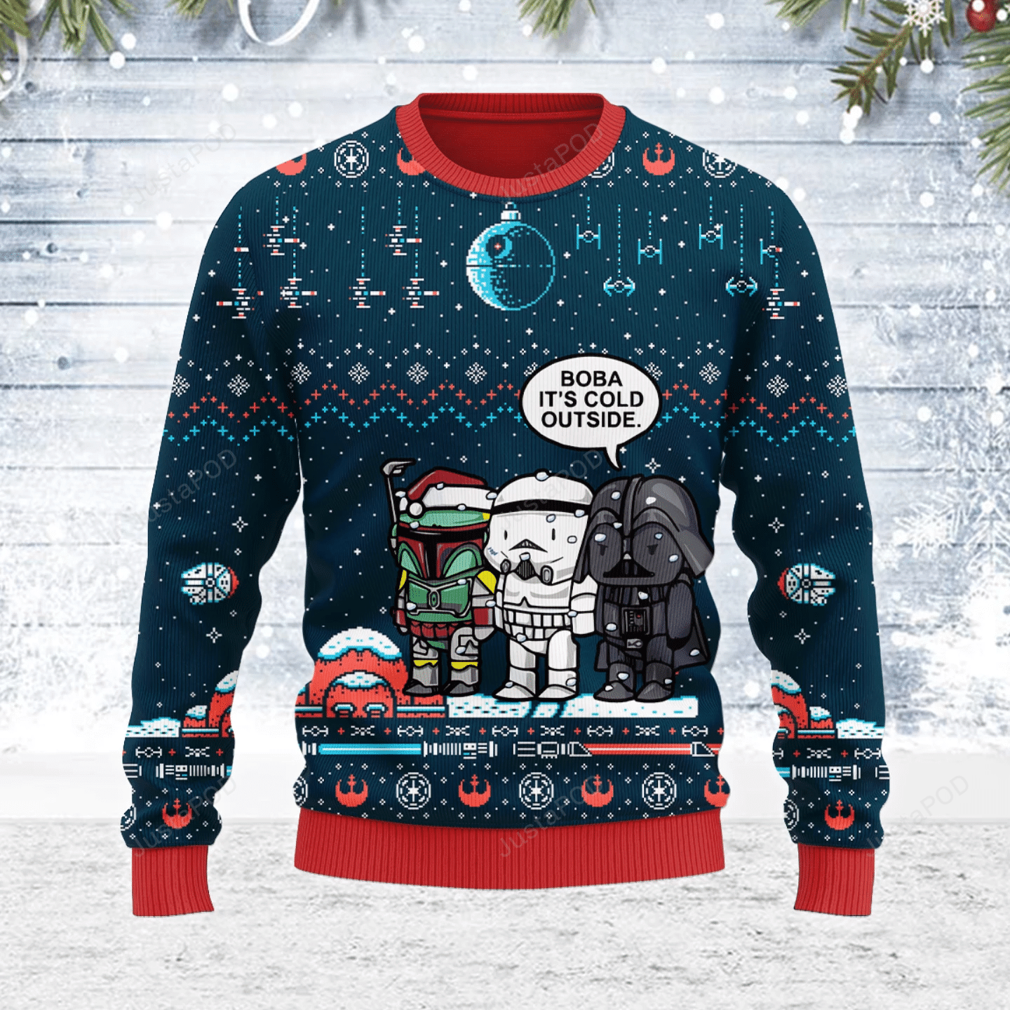 Boba Fett It’S Cold Outside Ugly Christmas Sweater, All Over Print Sweatshirt