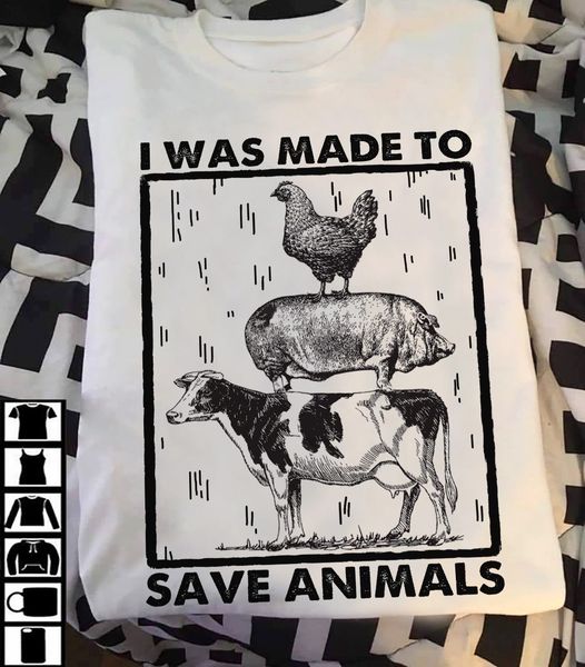 I Was Made To Save Animals Vegan Gift Standard/Premium T-Shirt