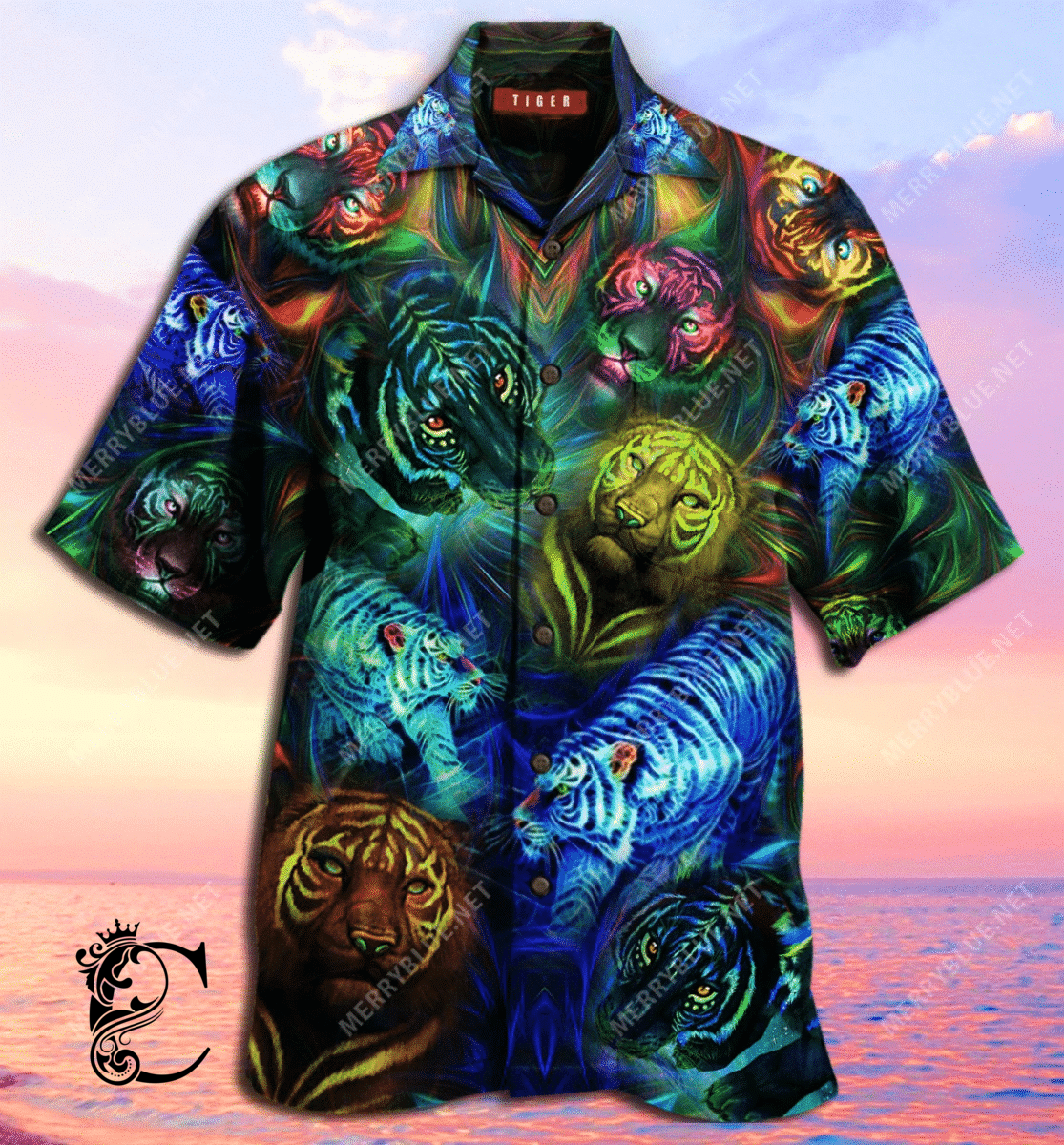 Beach Shirt Find Powerful Tiger Unisex Hawaiian Shirt- Chillicothemall