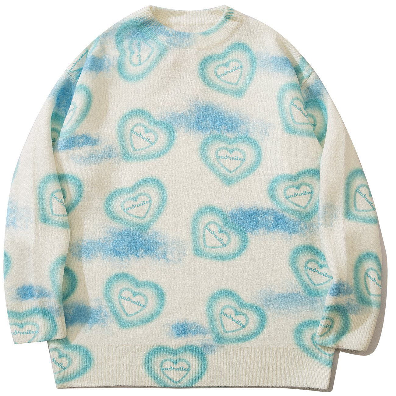 Talishko™ – Heart Pattern Tie-Dye Sweater