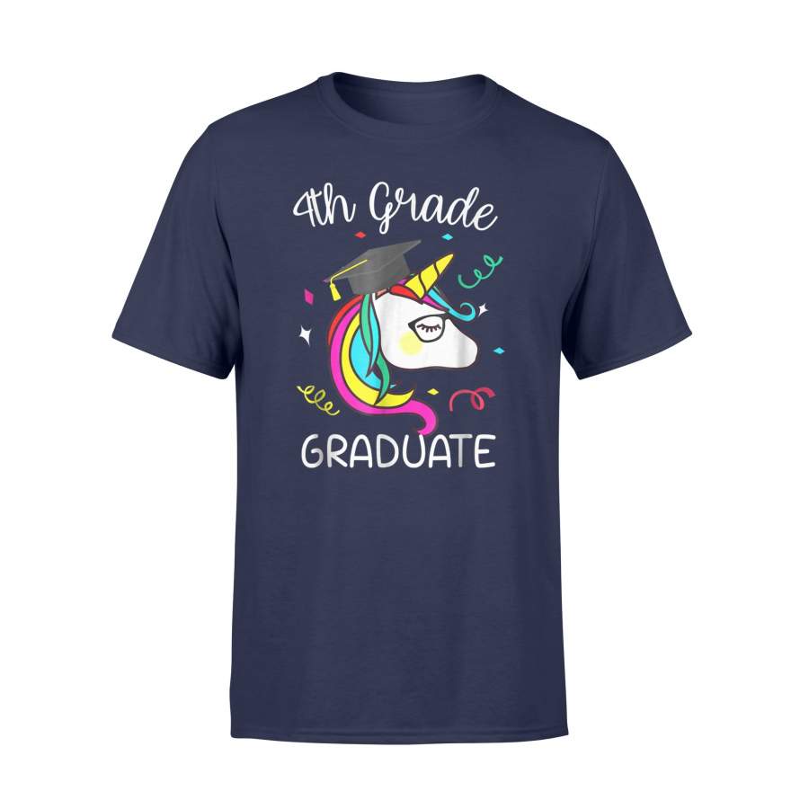 4th Grade Unicorn Face Graduate Class Of Senior T Shirt