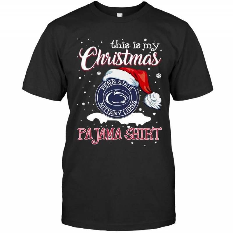 This Is My Christmas Penn State Nittany Lions Pajama Shirt T Shirt – Gearpenguin.com