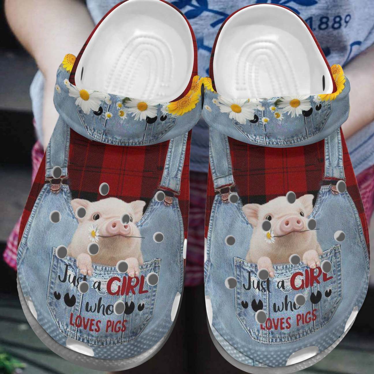 Pig Personalized Clog, Custom Name, Text, Color, Number Fashion Style For Women, Men, Kid, Print 3D Just Love Pig