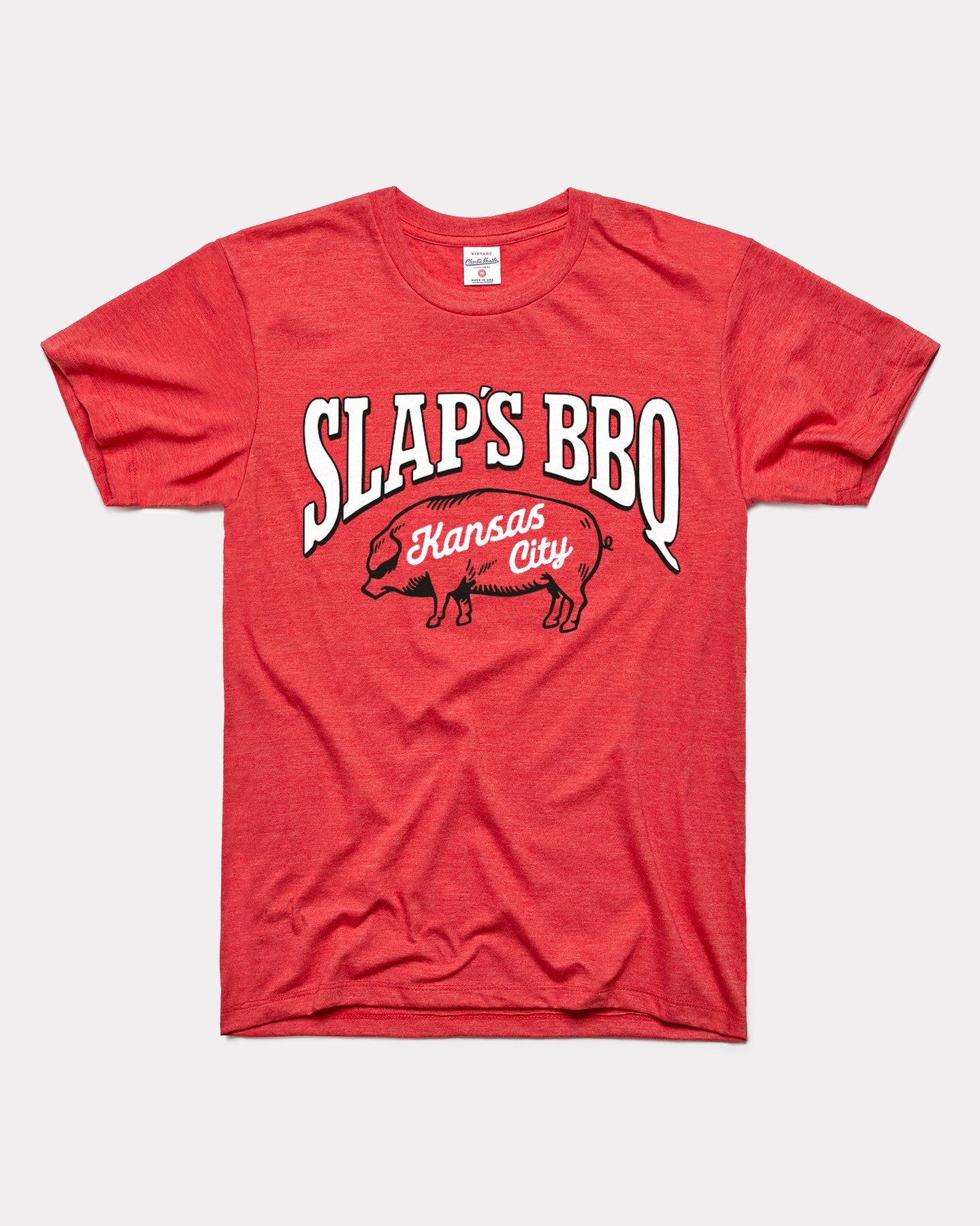 Slap’S Vintage Red Kansas City Bbq T-Shirt