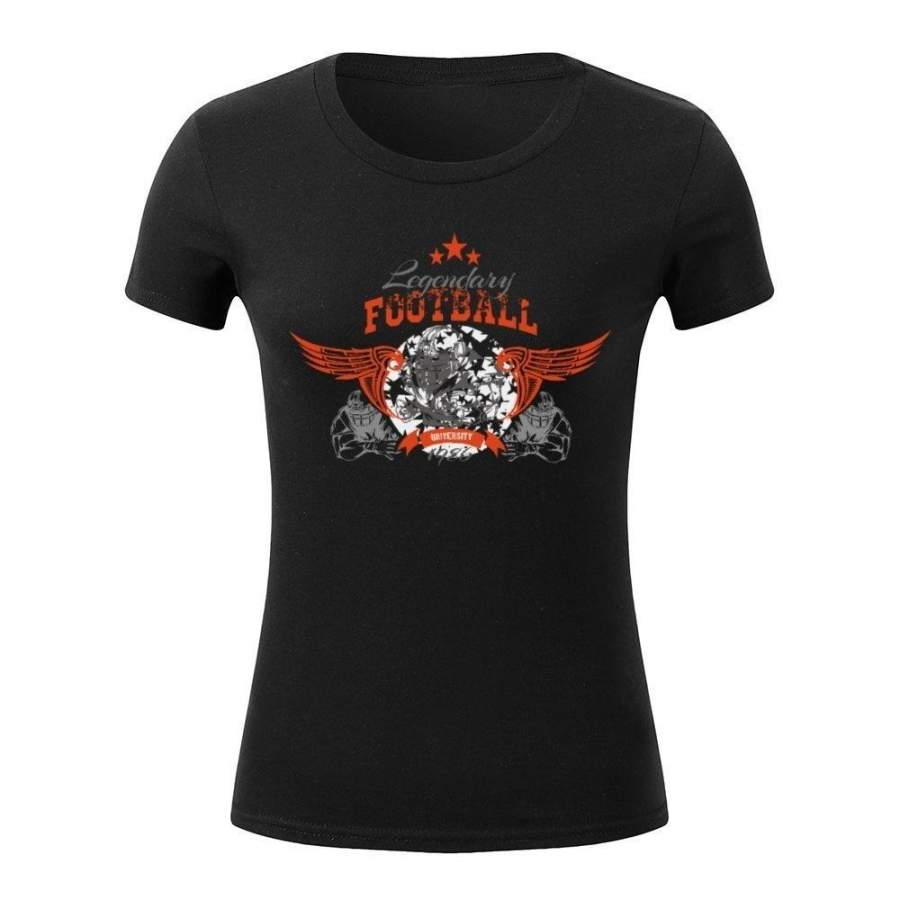 American football 1Women Tshirt funny Casual Slim letter print fashion design tops tees interesting funny tshirt Hipsters