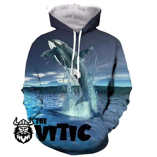 3D Printed Killer Whale Hoodie HD01163