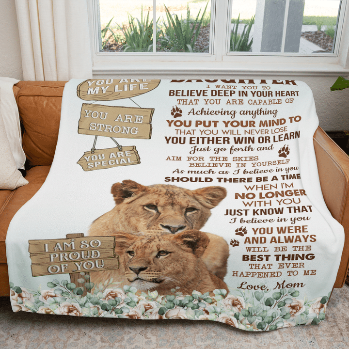 To My Daughter You Were And Always Will Be The Best Thing Fleece Blanket Gift For Family, Birthday, Daughter, Mom To Daughter Gift Home Decor Bedding Couch Sofa Soft And Comfy