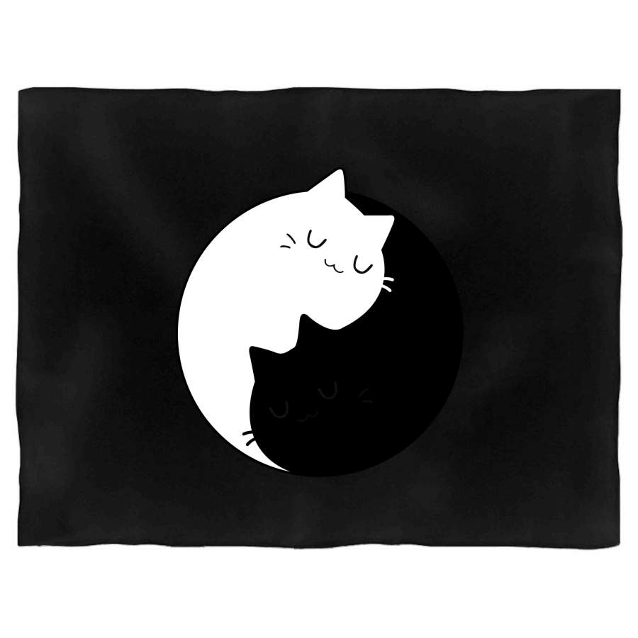 Yin Yang Cats Kittens Blanket