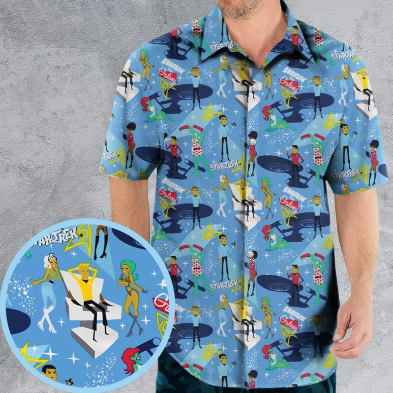 Cruisin The Galaxy Star Trek Hawaiian Shirt