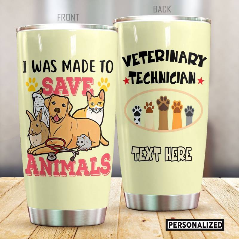 Vet Tech Tumbler Personalized Save Animals TT27