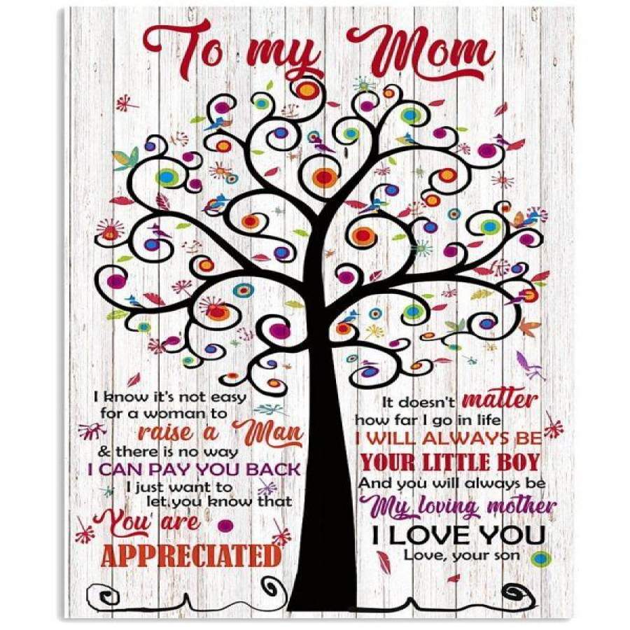 TO MY LOVING MOTHER, I WILL ALWAYS BE YOUR LITTLE BOY Vertical Poster