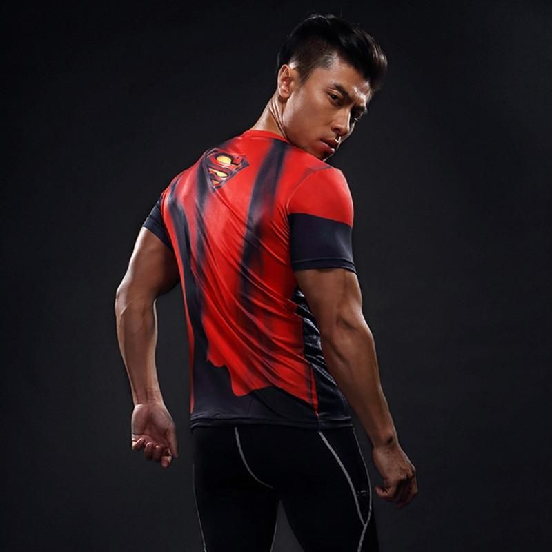 Find Red Superman Compression Shirt