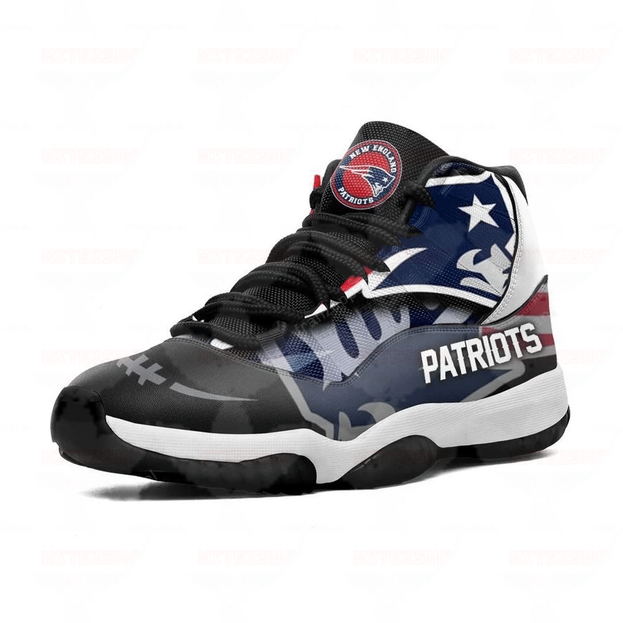 New England Patriots Air Jordan 11 Sneakers – High Top Basketball Shoes For Fan