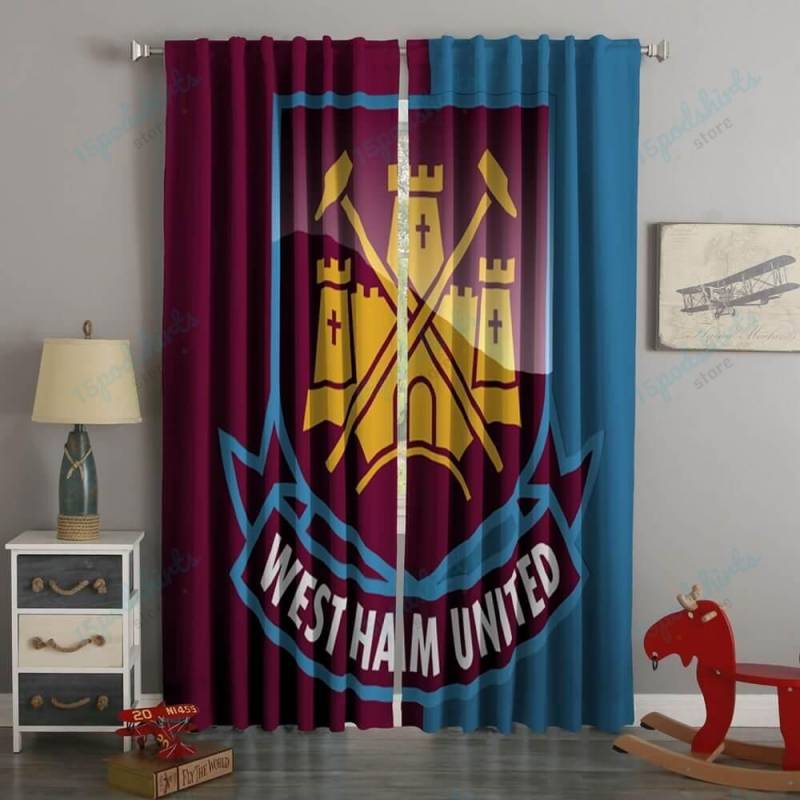 3D Printed West Ham United Style Custom Living Room Curtains