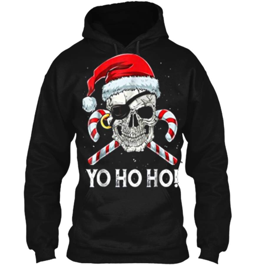 Pirate Santa Christmas Boys Men Yo ho ho Xmas Gifts Pullover Hoodie 8 oz