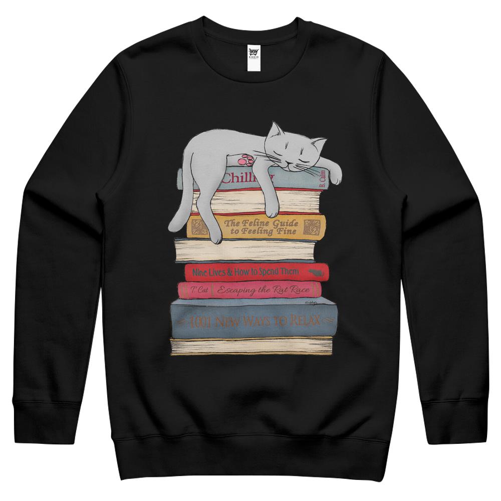 How To Chill Like A Cat Crewneck Sweatshirt