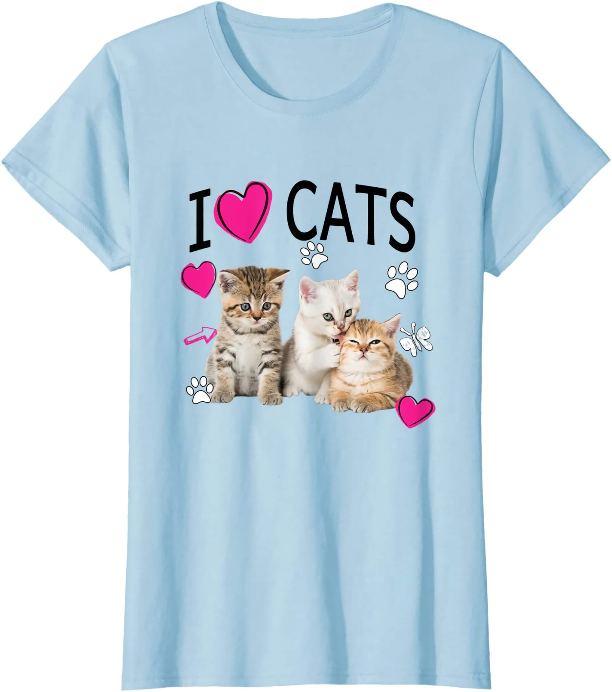 Kittens T Shirts|I Love Cats Shirt | Cat Lover Tee I Love Kittens T Shirt T Shirt