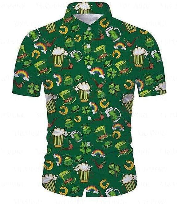 Irish Pride Happy Day Beer And Joys Hawaii Aloha Shirts Ha98948