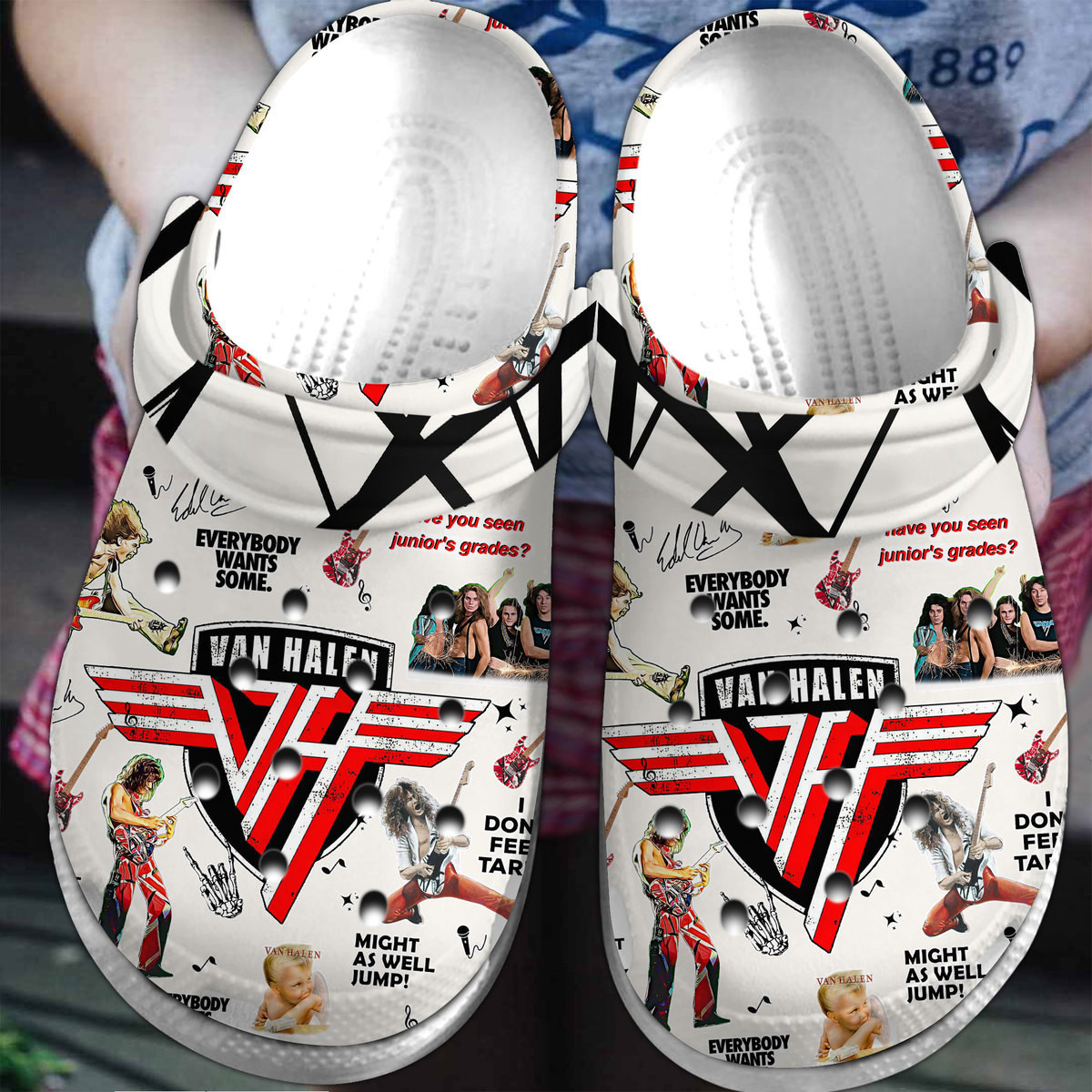 Van Halen Music Crocs Crocband Clogs Shoes Comfortable For Men Women and Kids