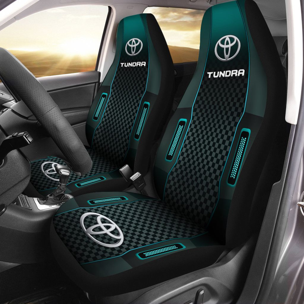 Toyota Tundra Car Seat Cover (Set Of 2) Ver 1 (Green)