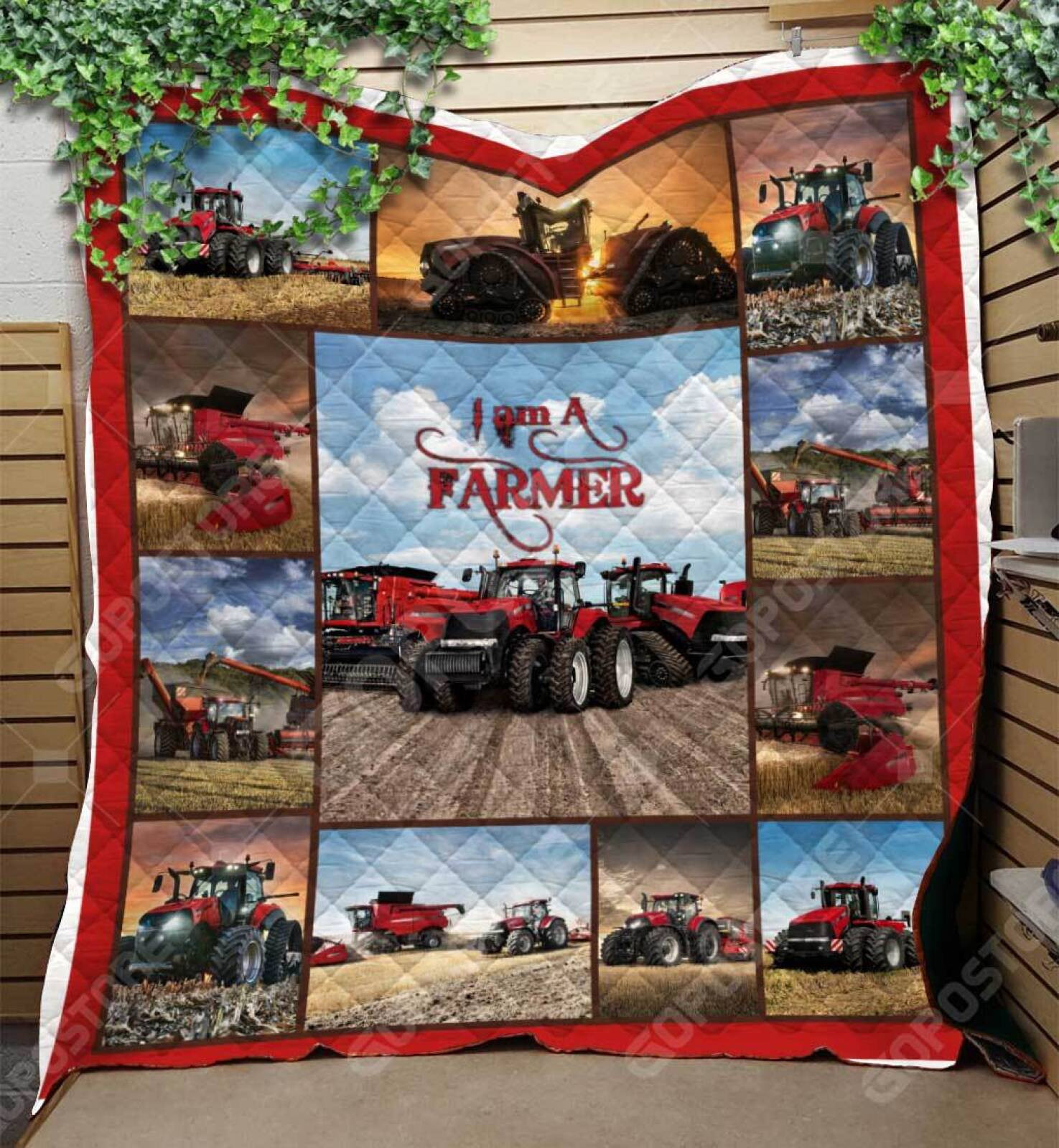 Case Ih Tractor Collection 3D Customized Quilt Blanket