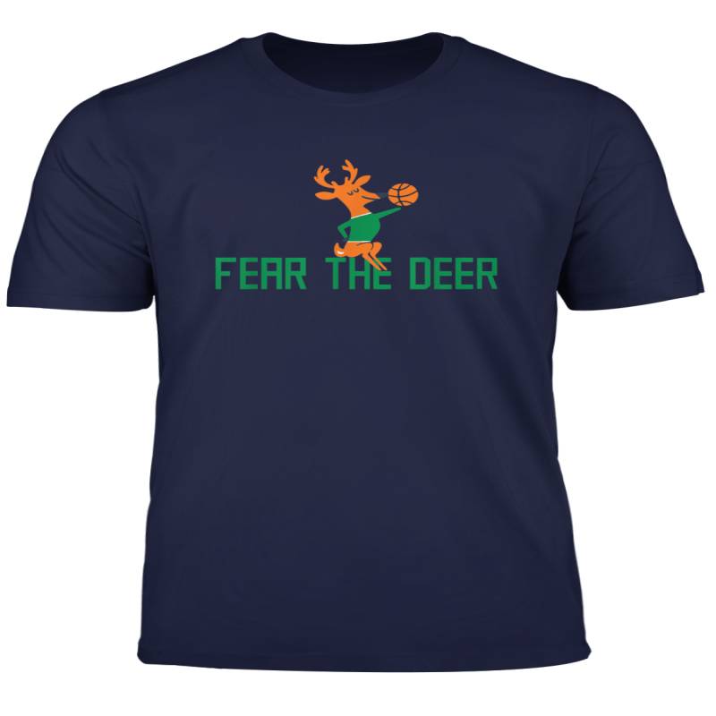 Fear The Deer Milwaukee Basketball Fans Gift Cute Tshirt