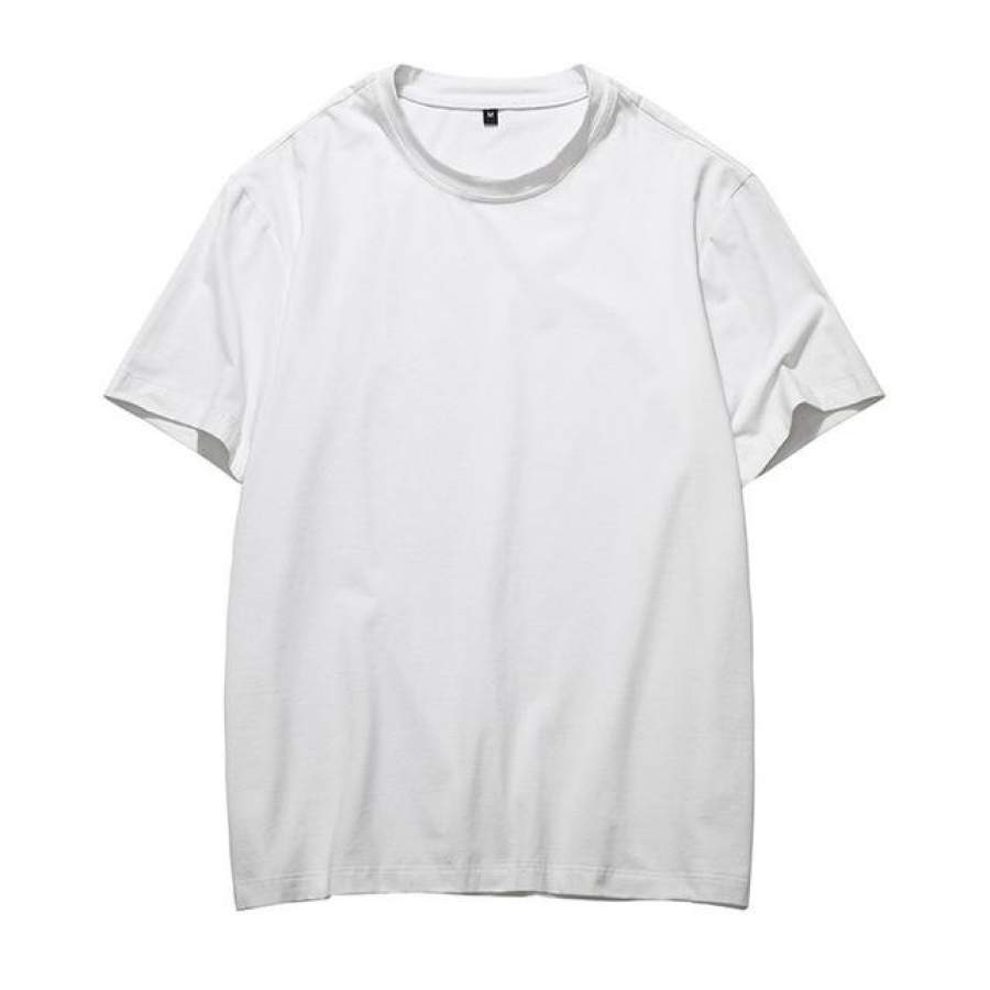 Men T Shirt O-Neck Summer Green Color Solid Tee Shirt for Men Hip Hop Extended Over sized Cotton T shirt