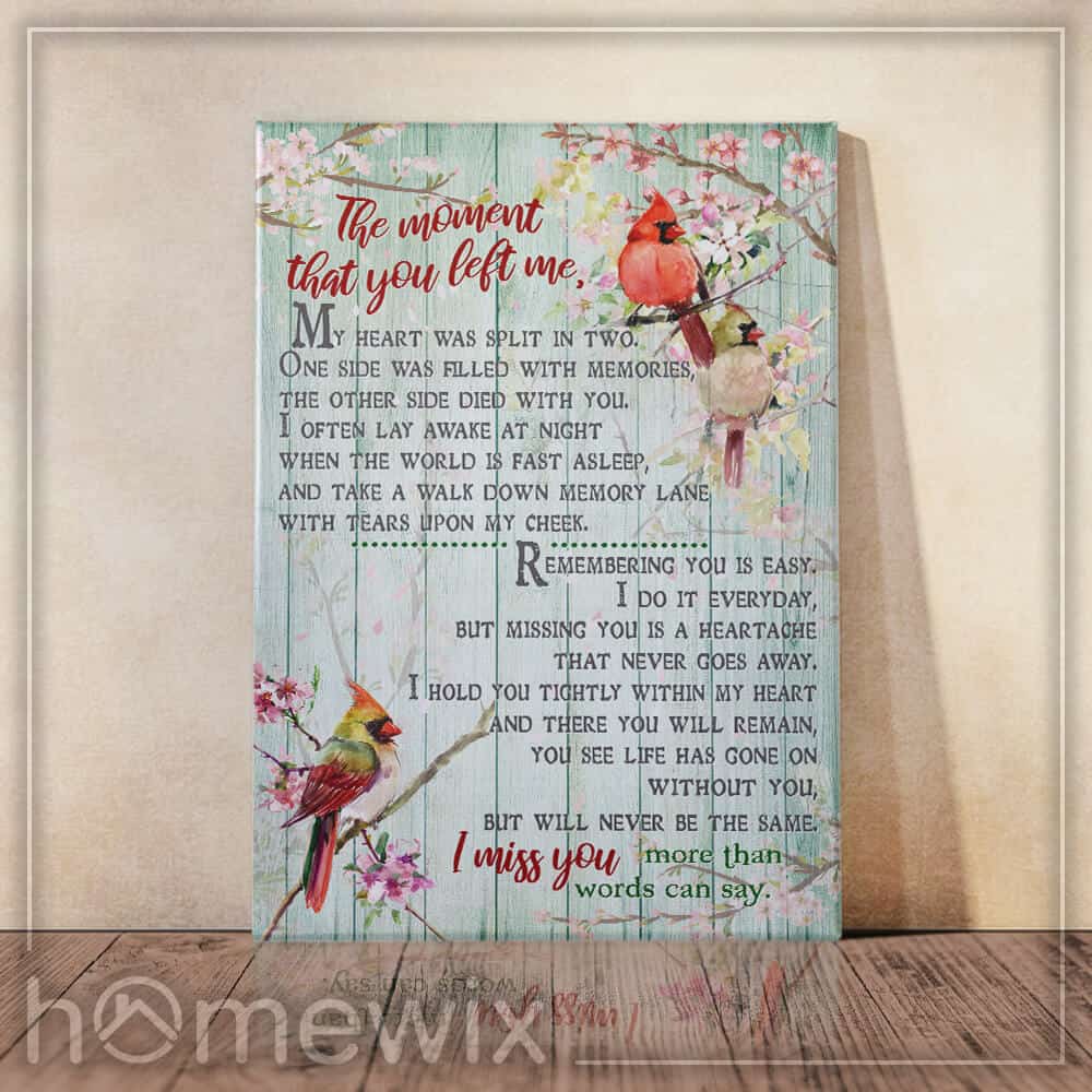 I Miss You Cardinal Canvas And Poster Wall Art | Wall Decor