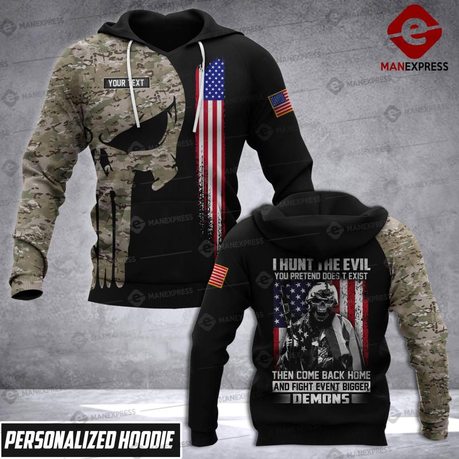 VH CUSTOMIZE USA ARMY HOODIE 3D ALL OVER PRINT 0710 HVQ