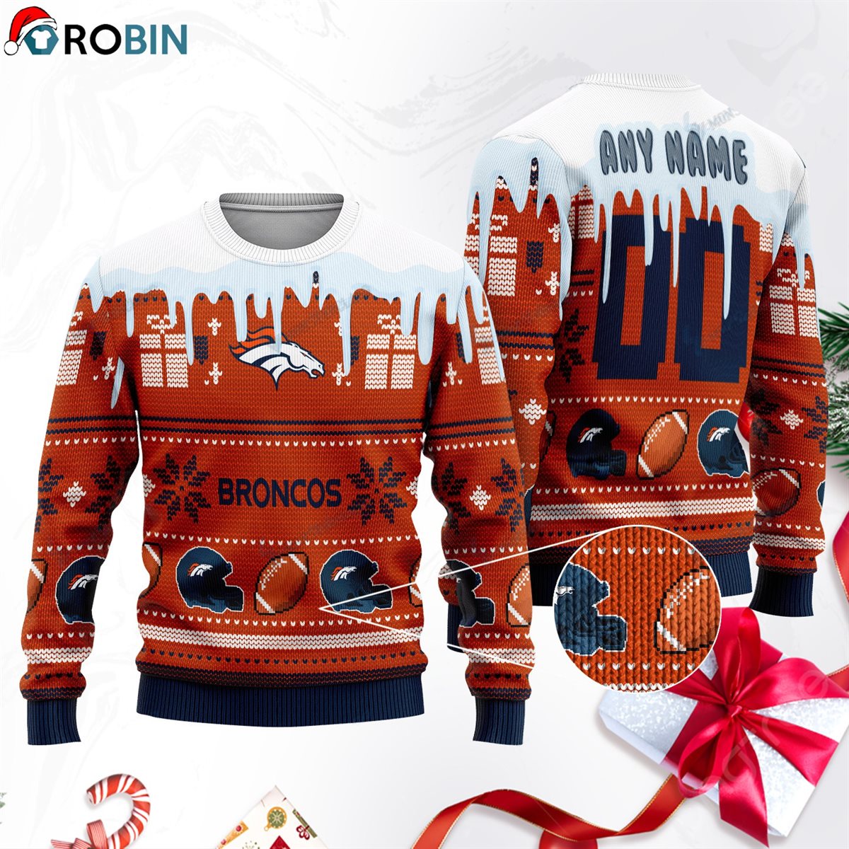 Denver Broncos Gift For Fan Ugly Wool Sweater Christmas Sweatshirt Swt179