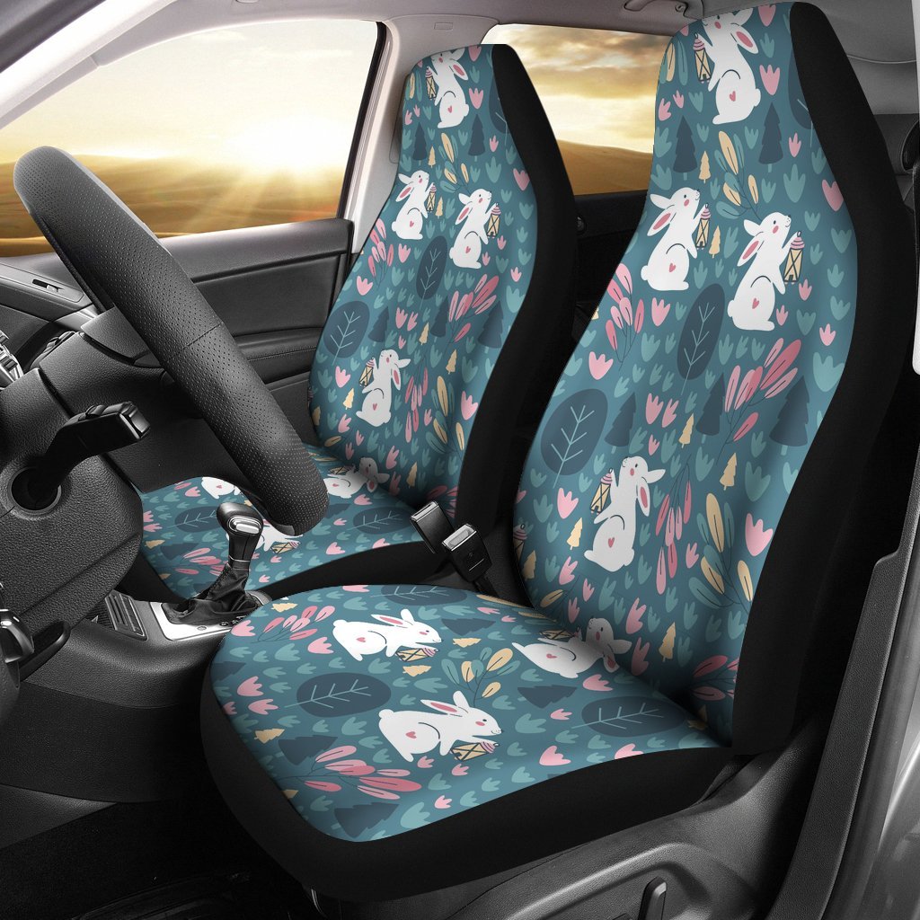 Rabbit Pattern Print Design RB013 Universal Fit Car Seat Covers