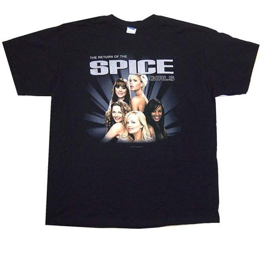 The Spice Girls Return Of 2007 2008 Tour Black Adult T-Shirt