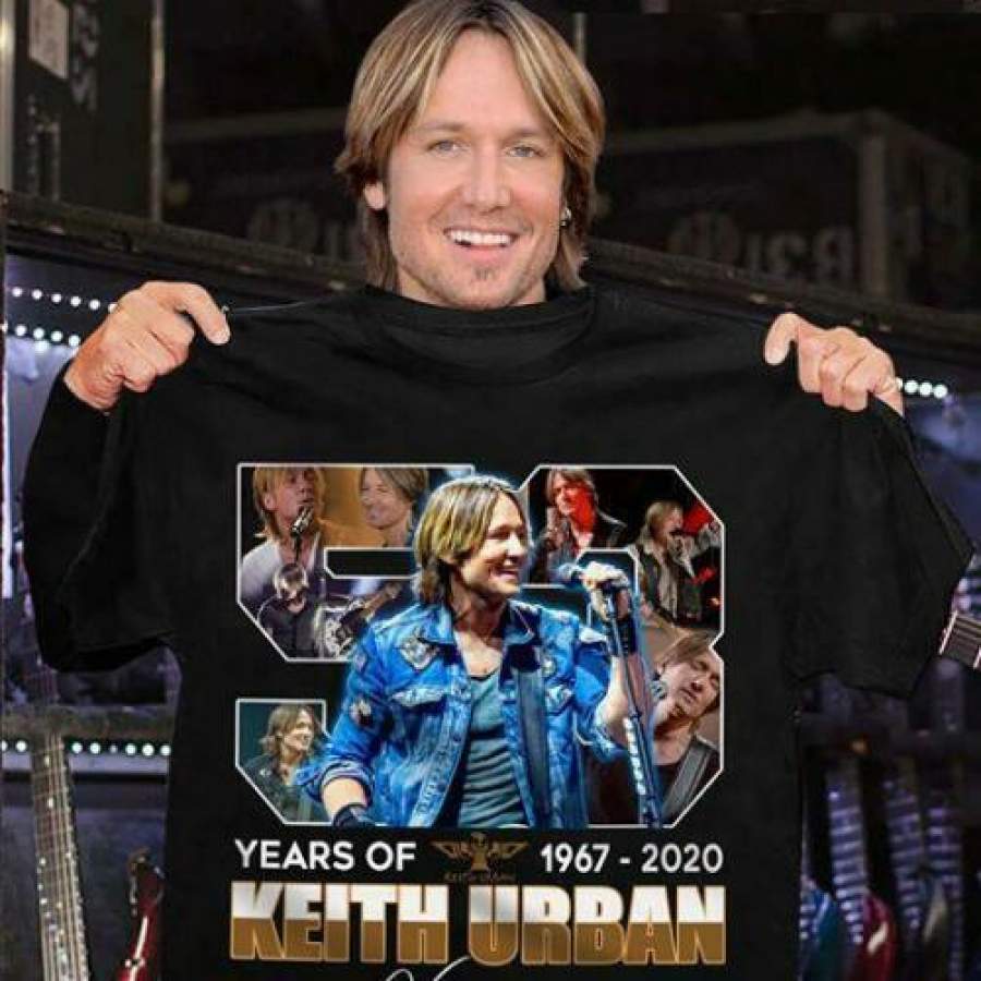 Keith Urban Shirt Signed Shirt 53 Years of 1967-2020 Thank You T-Shirt