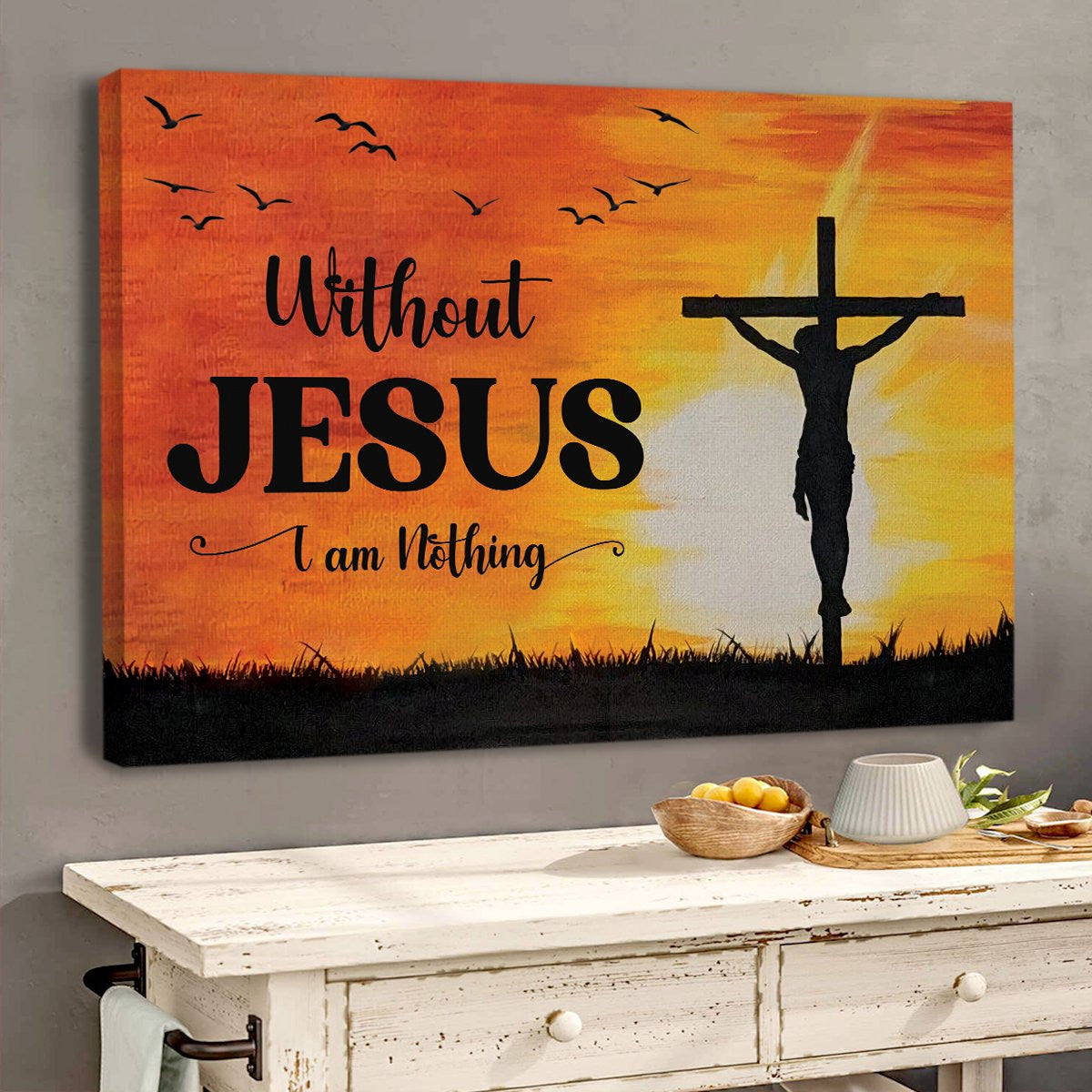 The Sacrifice Of God Canvas – I Am Nothing Nuhn72 Gift For Family, Wall Art Decor, Canvas Print, Home Decor