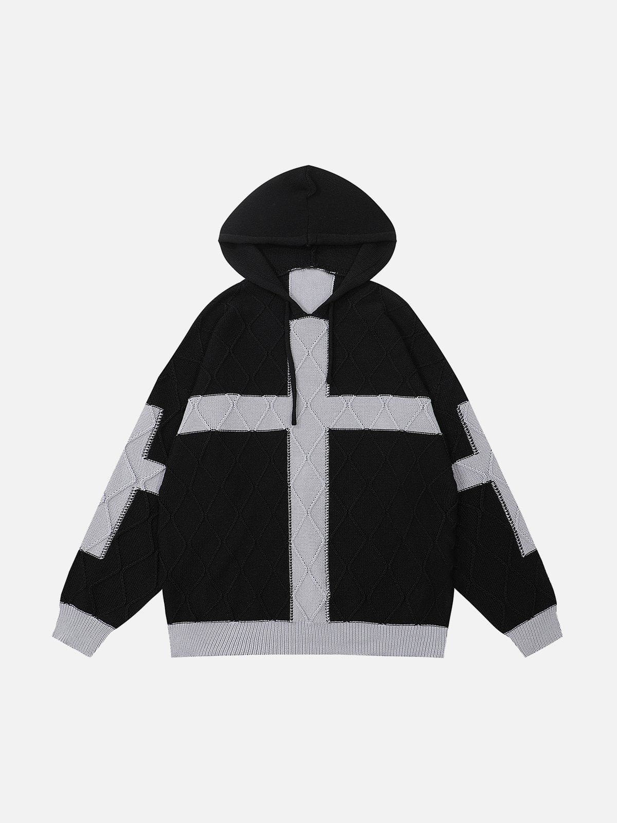 Talishko™ – Cross Patchwork Hoodie