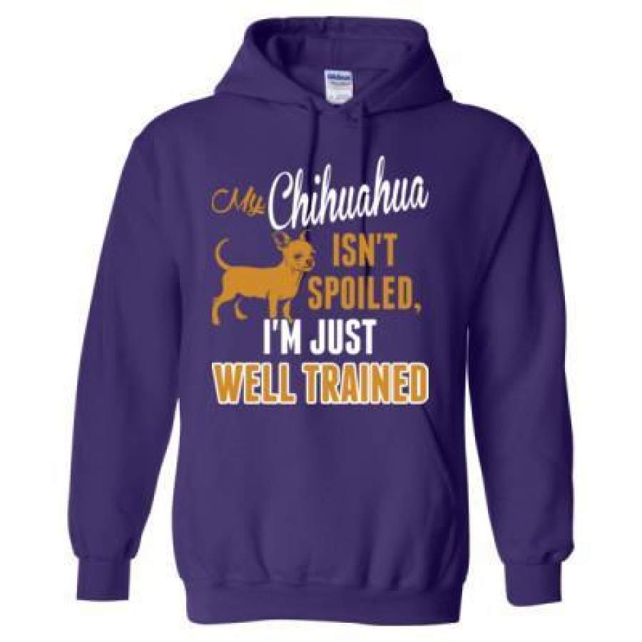 AGR My Chihuahua Isnt Spoiled Im Just Well Trained – Heavy Blend™ Hooded Sweatshirt