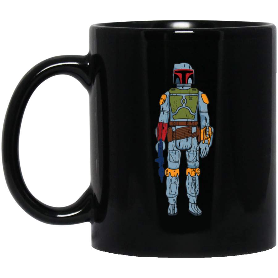 Distressed VIntage Kenner Boba Fett action Figure Mug Black Mug