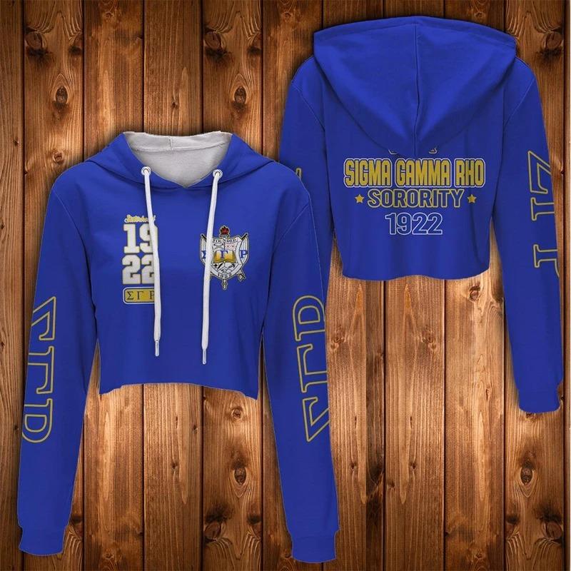 Wonder Print Hoodie – Sisterhood Sigma Gamma Rho Croptop Hoodie