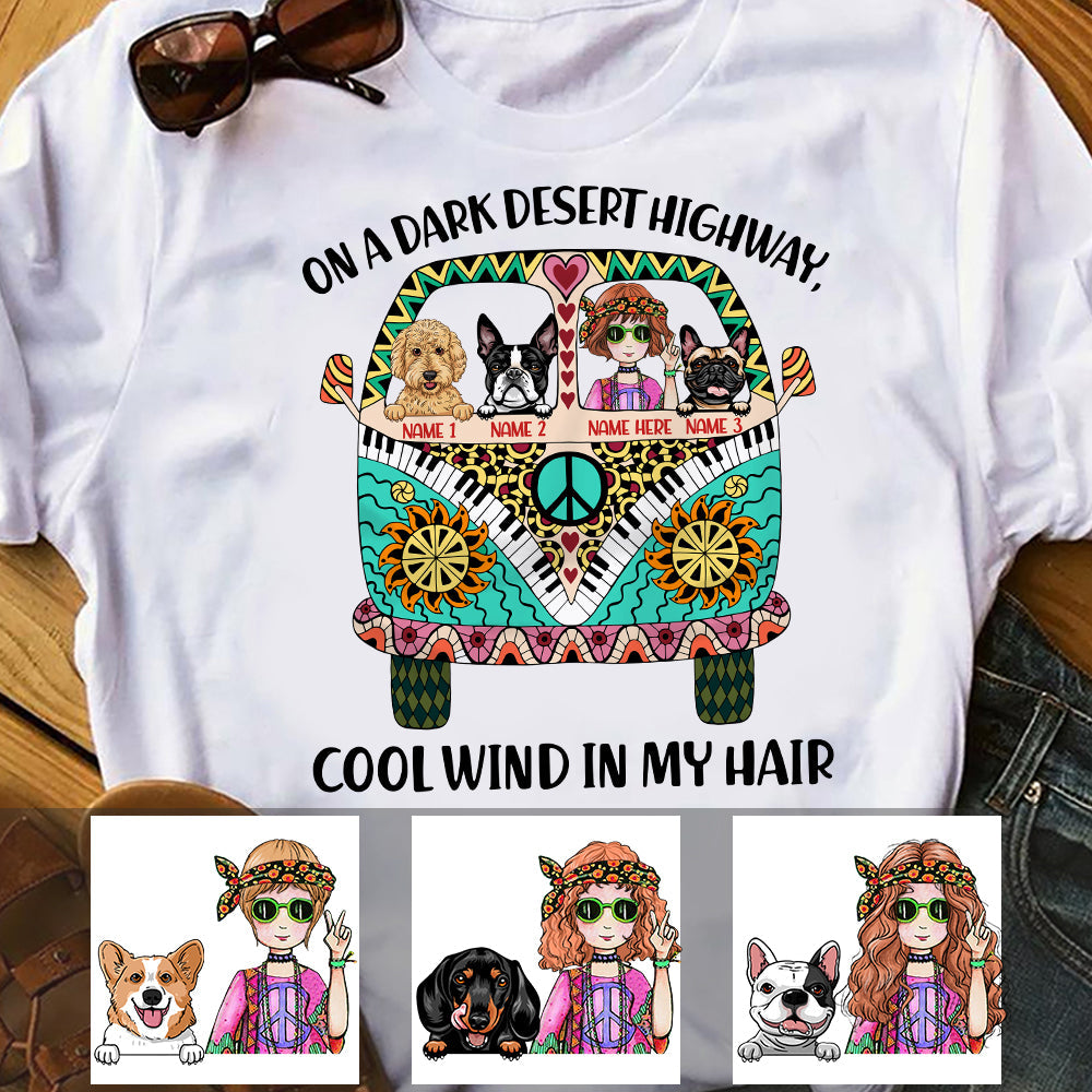Personalized Cool Wind In My Hair Dog T Shirt