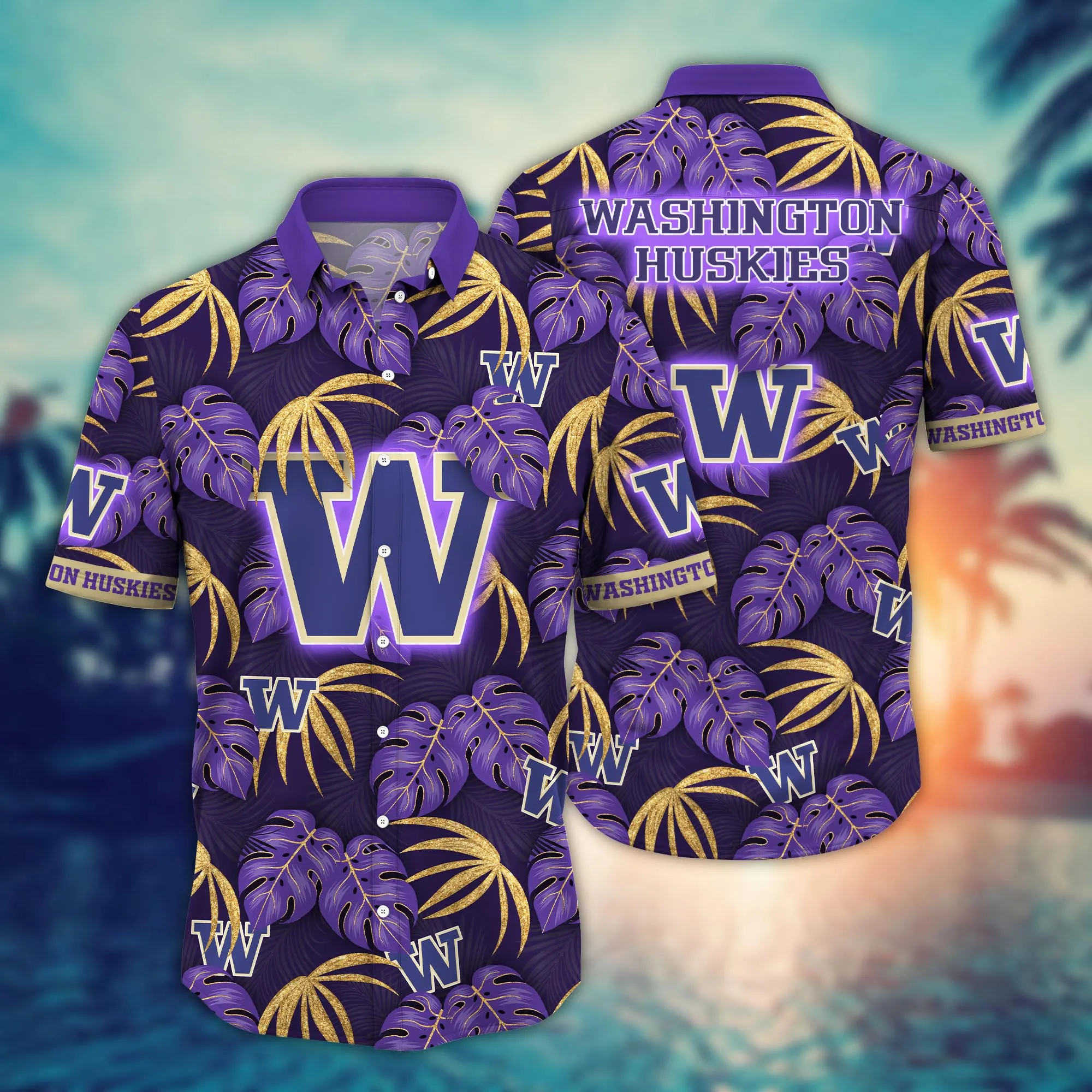 Washington Huskies NCCA Hawaiian Shirt Beach Days Aloha Shirt