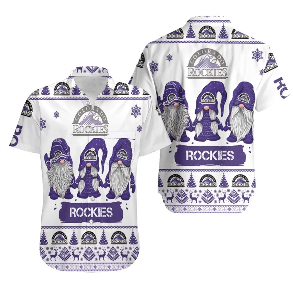 Christmas Gnomes Colorado Rockies Ugly Sweatshirt Hawaii Shirt Beach Set Ha81159