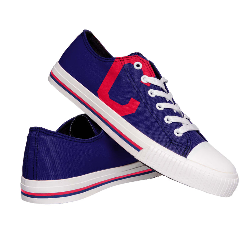 Cleveland Guardians MLB Mens Low Top Big Logo Canvas Shoes