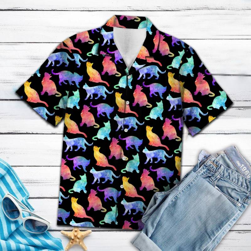 Cat Colorful Hawaii Shirt Ha34761