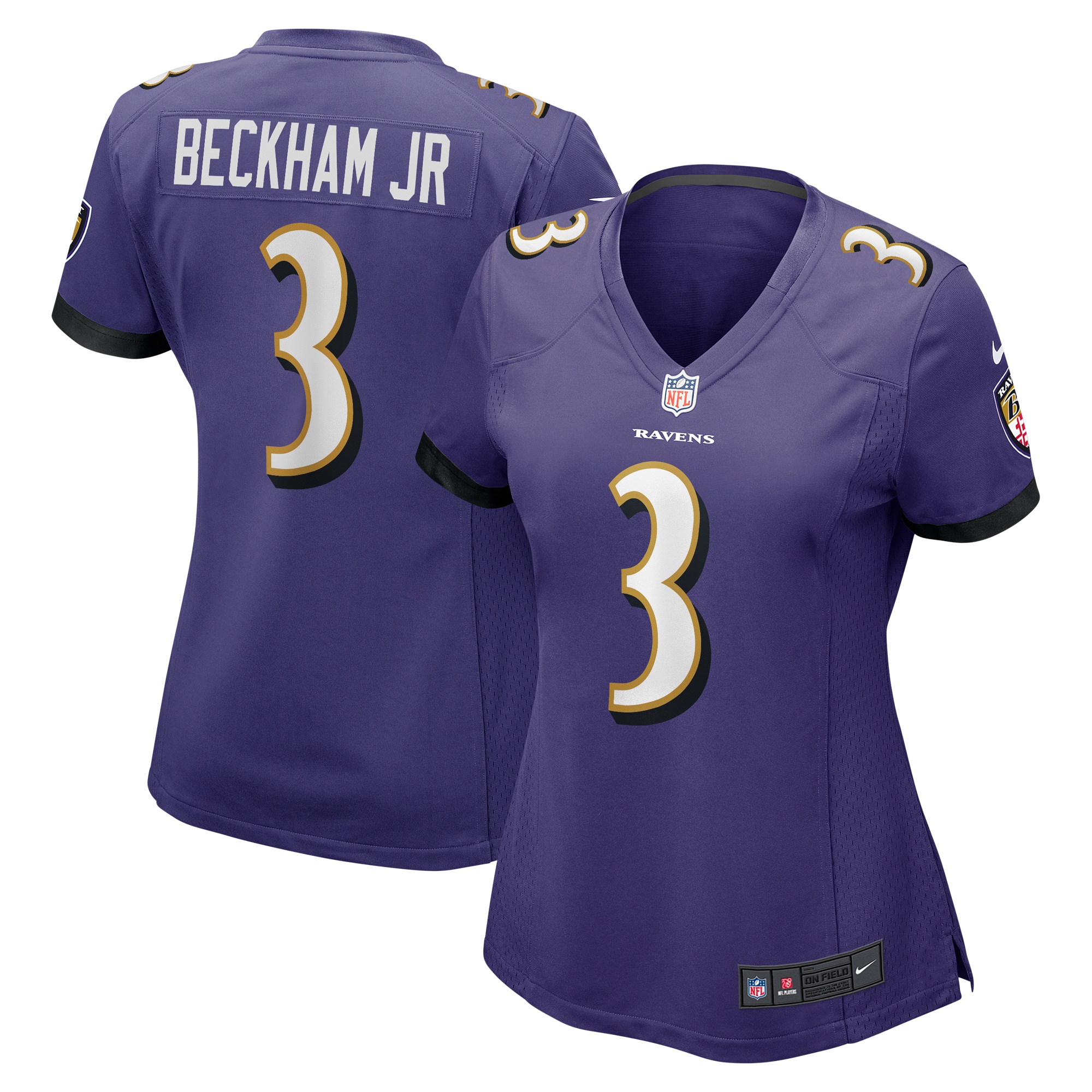 Women’s Baltimore Ravens Odell Beckham Jr. Purple Game Jersey