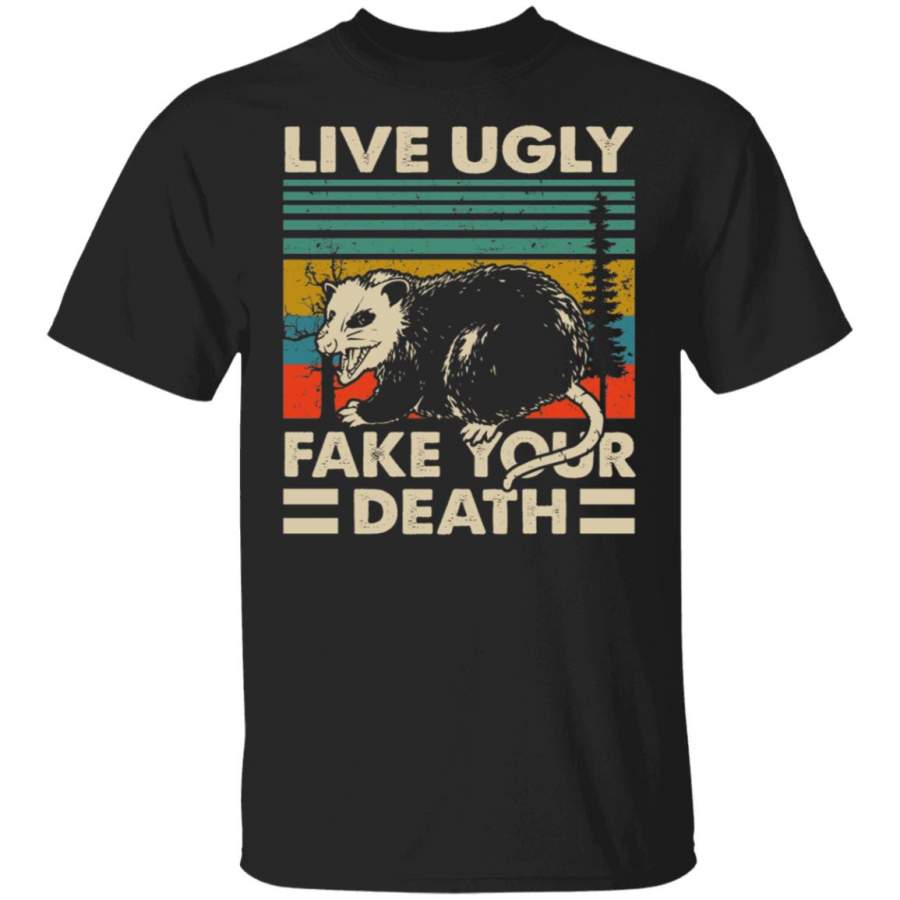 Vintage Opossum Live Ugly Fake Your Death Shirt