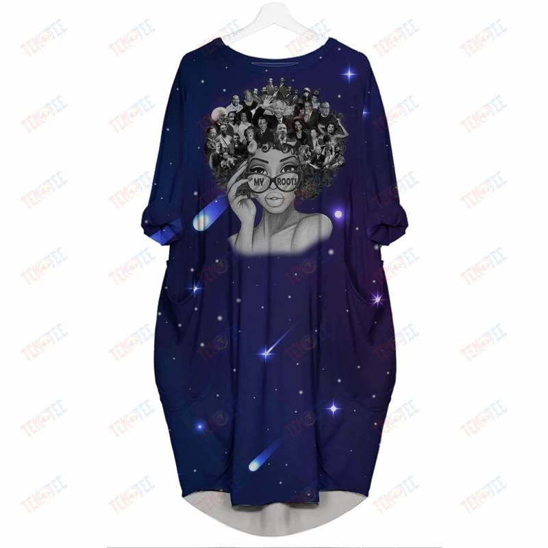 Temotee African Dress 34 – My Roots 3D Dress for Black Girls Afro Girl Shirt African American Woman Gift Idea TMT1083